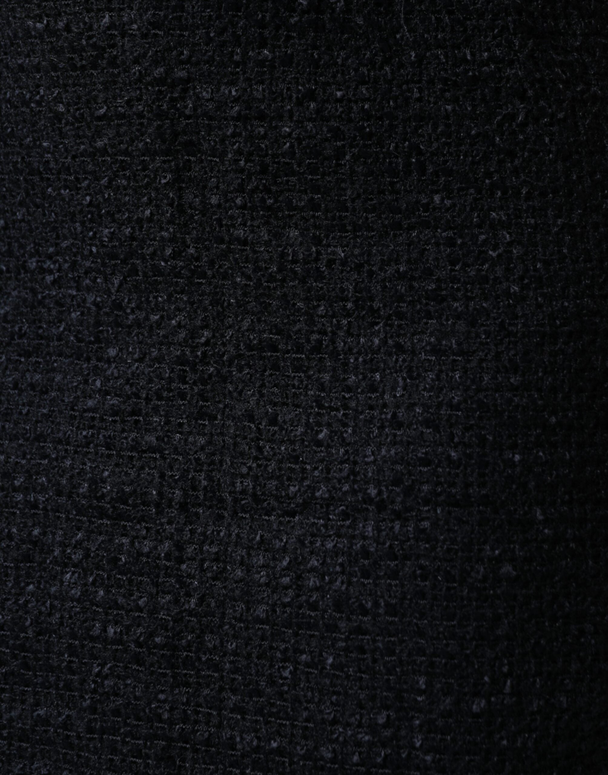 Dolce & Gabbana Black Virgin Wool Pencil Cut Midi Skirt